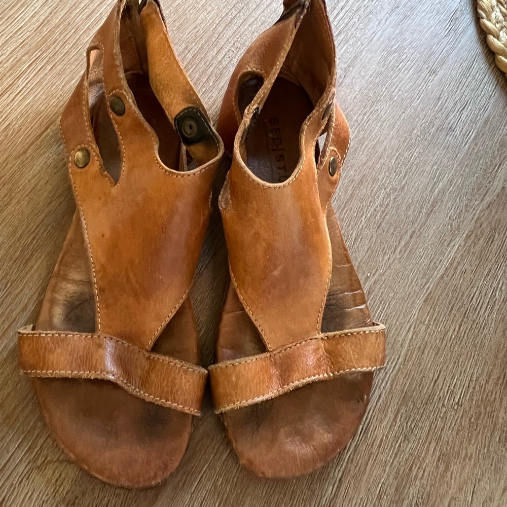Bed Stu Tan Leather Sandals